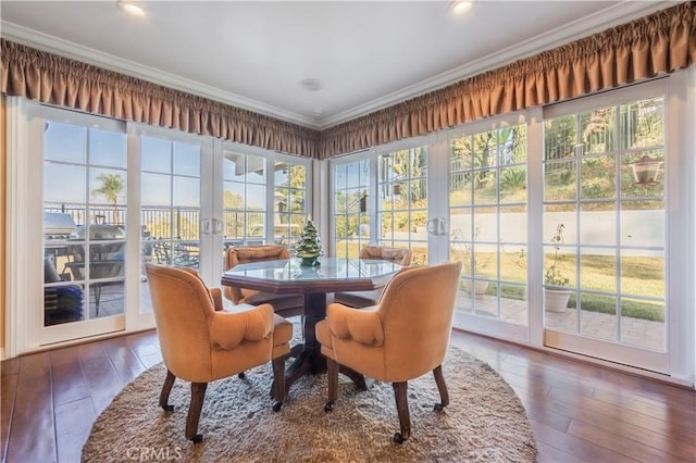 sunroom with french doors