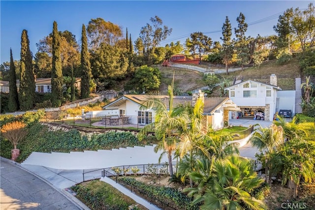 birds eye view of property