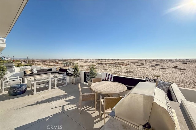 view of patio featuring an outdoor living space