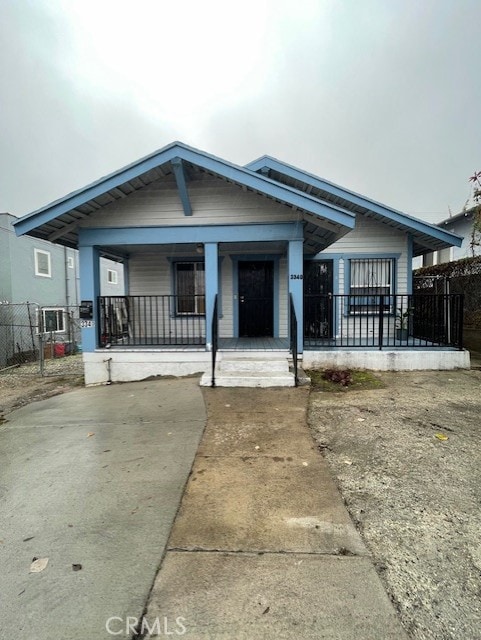 view of front of house with a porch