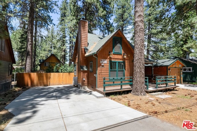 view of front of house featuring a deck