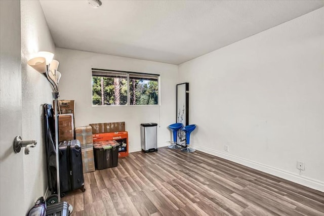 miscellaneous room with hardwood / wood-style floors