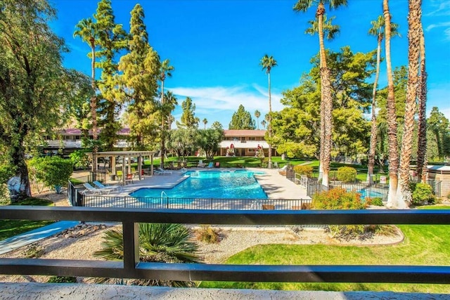 view of pool with a patio area