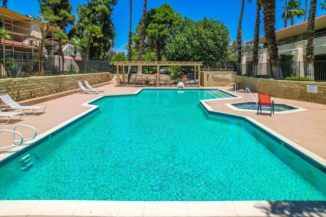 view of pool with a patio area