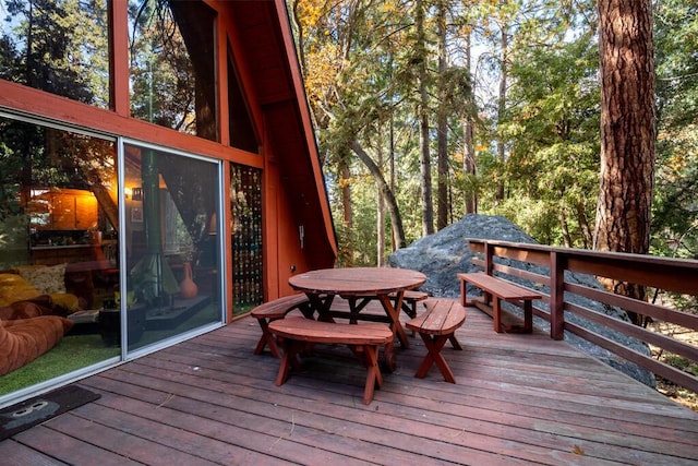 view of wooden terrace