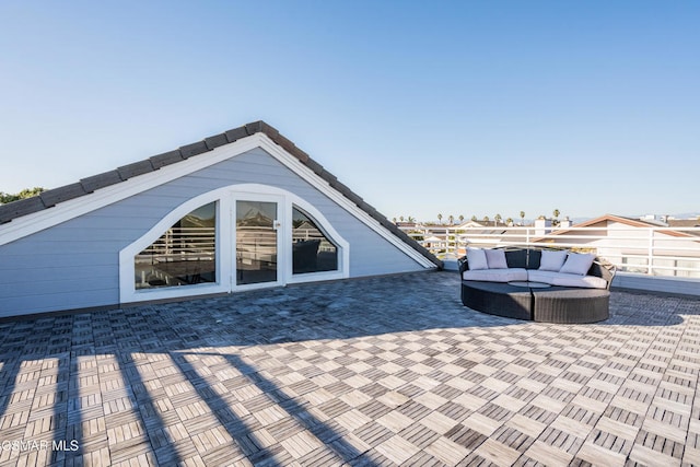 view of patio featuring outdoor lounge area