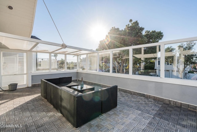 view of sunroom