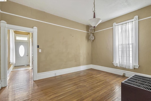 interior space featuring hardwood / wood-style flooring