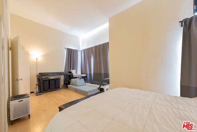 bedroom featuring light hardwood / wood-style floors