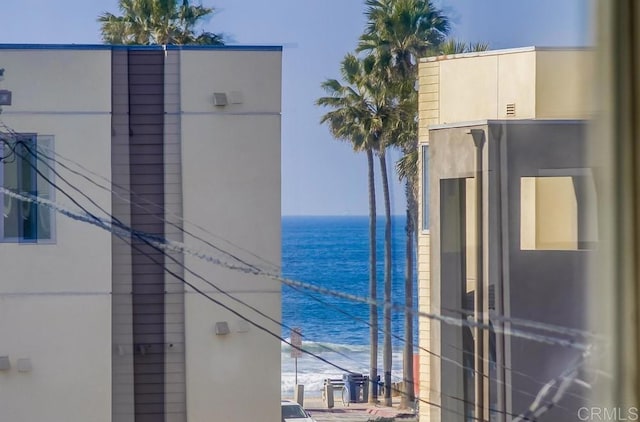 exterior view of a water view and stucco siding