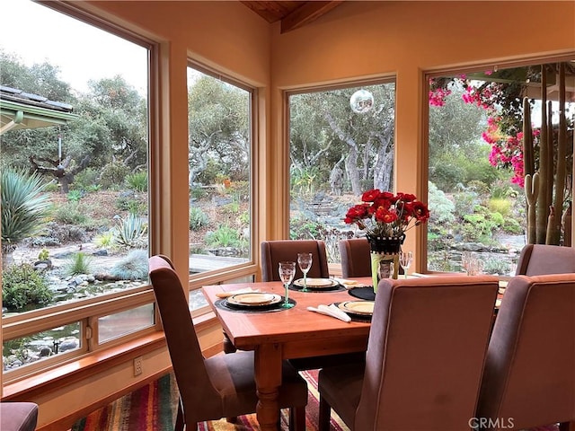 sunroom featuring a wealth of natural light