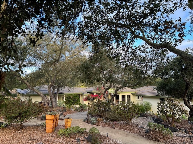 view of single story home