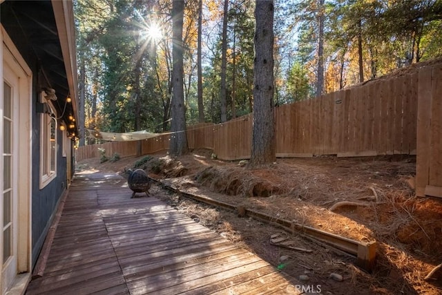 view of wooden terrace