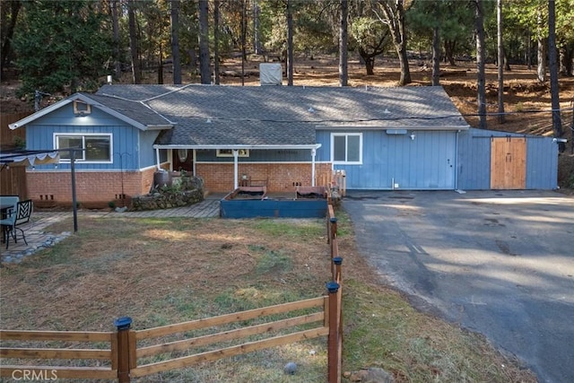 view of ranch-style home