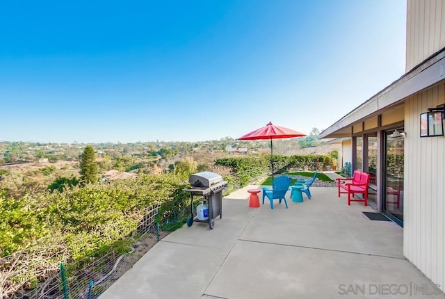 view of patio / terrace featuring area for grilling