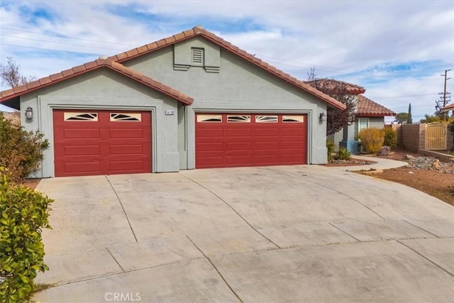 single story home featuring a garage