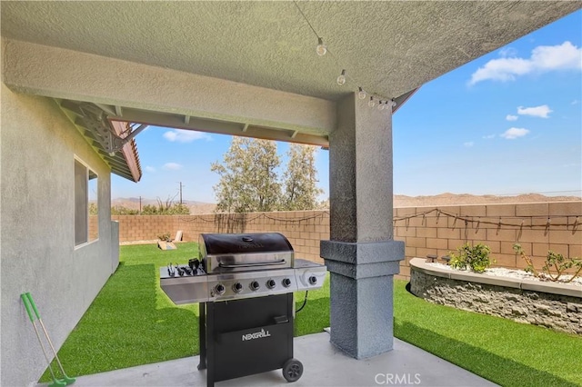 view of patio / terrace with a grill