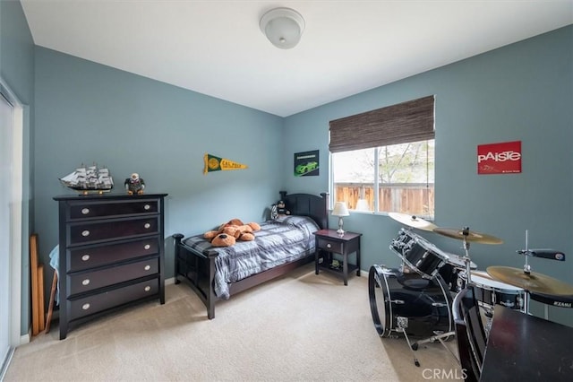 bedroom with carpet floors