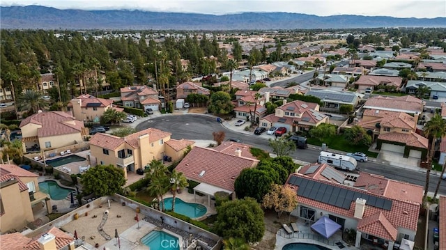 bird's eye view featuring a mountain view