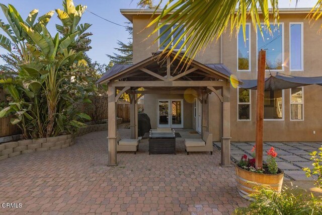 view of patio / terrace featuring french doors