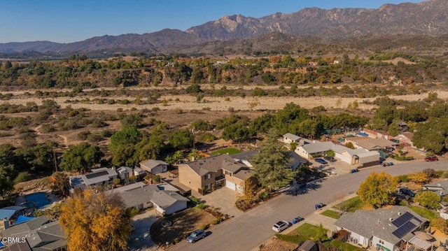 bird's eye view featuring a mountain view