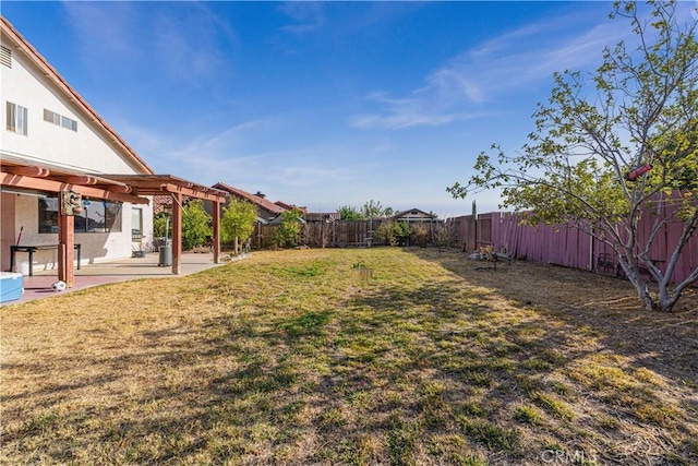 view of yard featuring a patio area