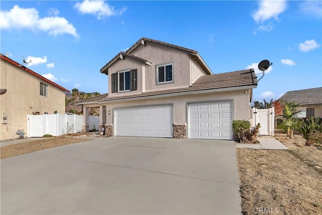 view of front of home featuring a garage