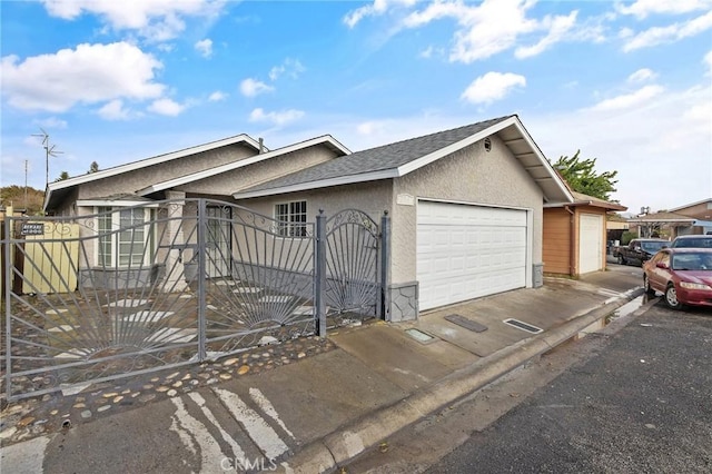 ranch-style home with a garage