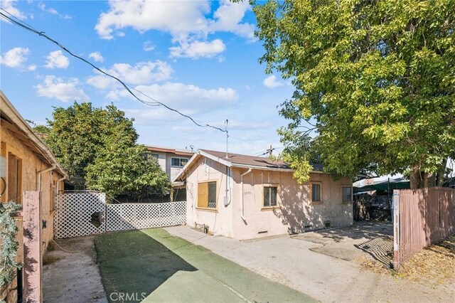 view of home's exterior featuring a patio area