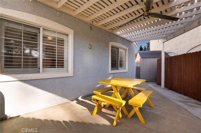 view of patio / terrace with a pergola