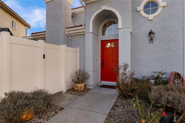 view of doorway to property