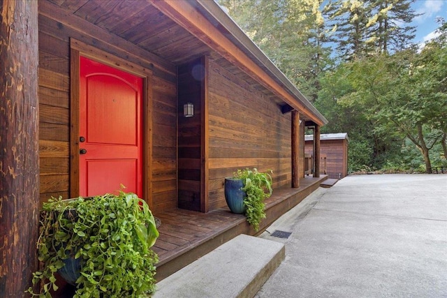 view of doorway to property