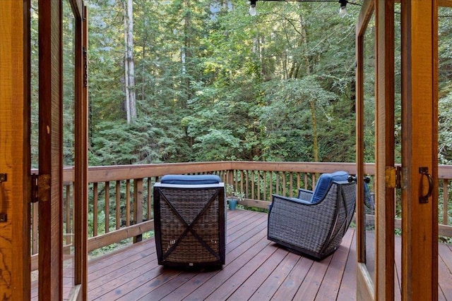 view of wooden terrace