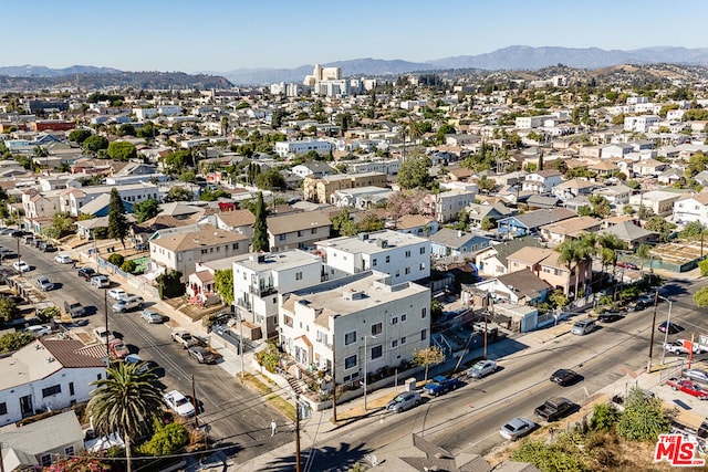 aerial view featuring a mountain view