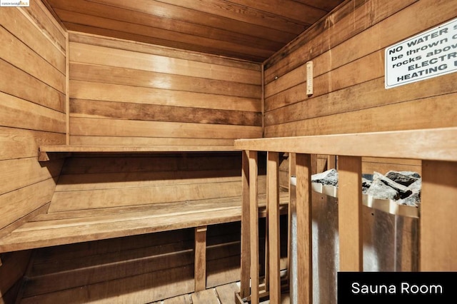 view of sauna