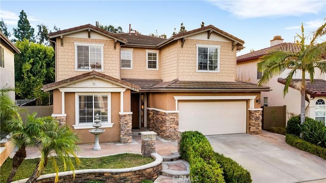 craftsman-style house featuring a garage