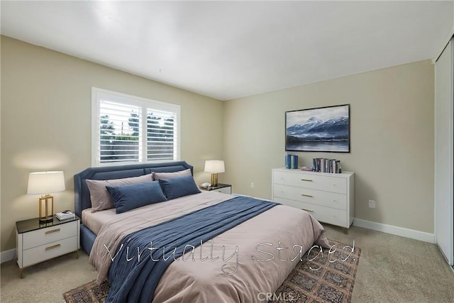 view of carpeted bedroom