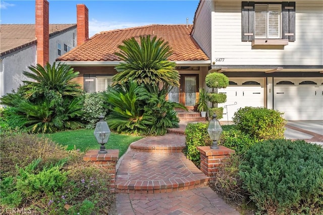 view of front of home featuring a garage