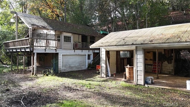 exterior space featuring a deck