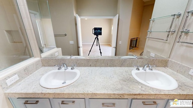 bathroom featuring vanity