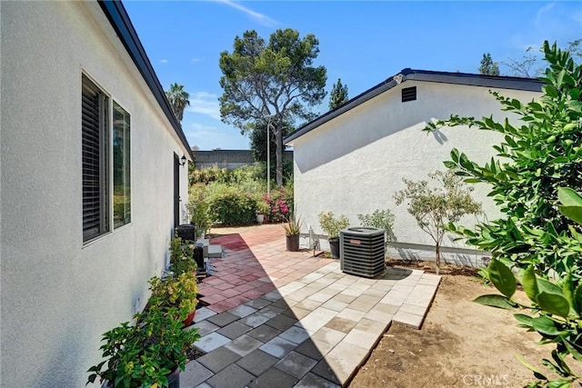 view of patio / terrace featuring central AC