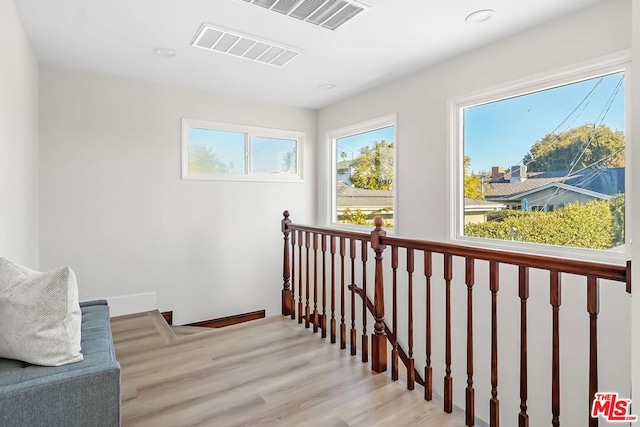 interior space featuring light wood-type flooring