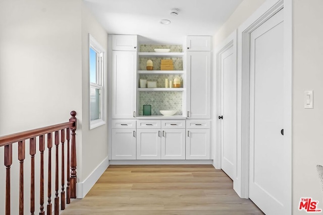 interior space featuring light wood-type flooring