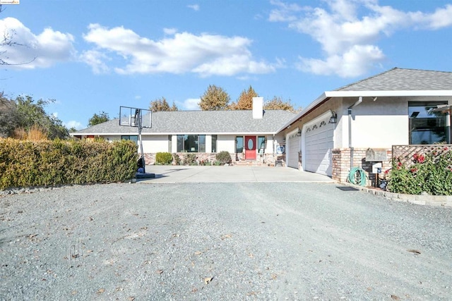 view of front facade with a garage