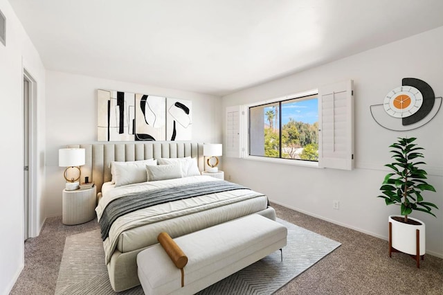 bedroom featuring carpet flooring