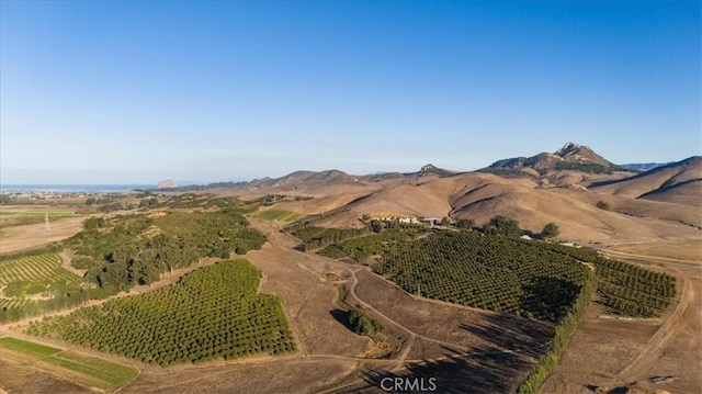 property view of mountains with a rural view