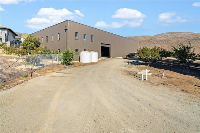 exterior space with a mountain view