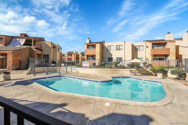 view of pool with a patio