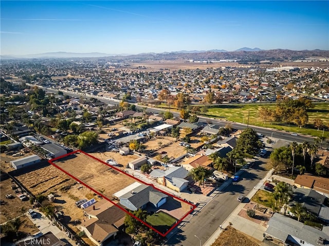 aerial view featuring a mountain view