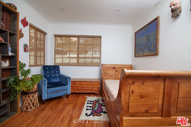 sitting room featuring wood-type flooring